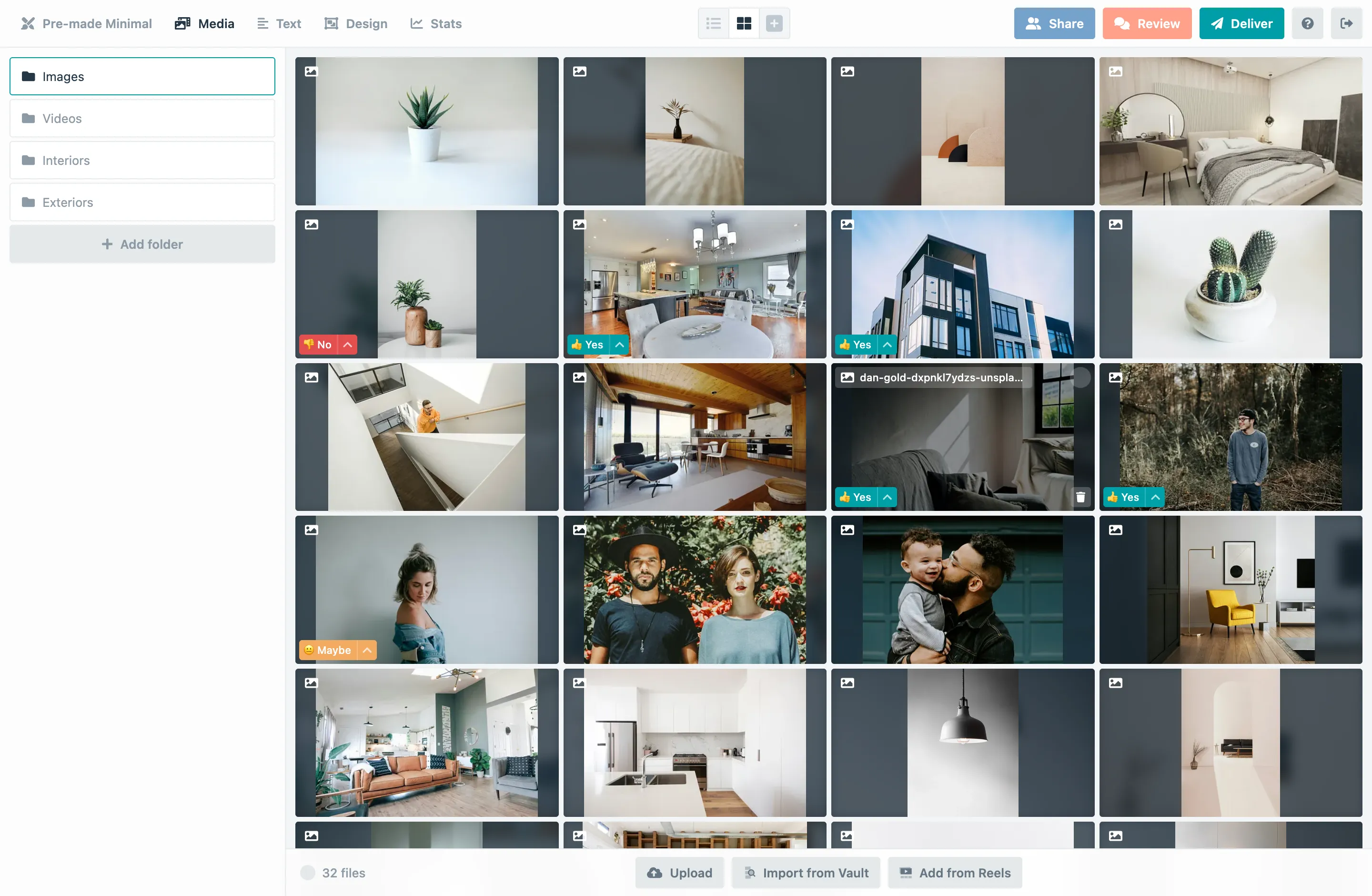 Media library for organizing assets collaboratively