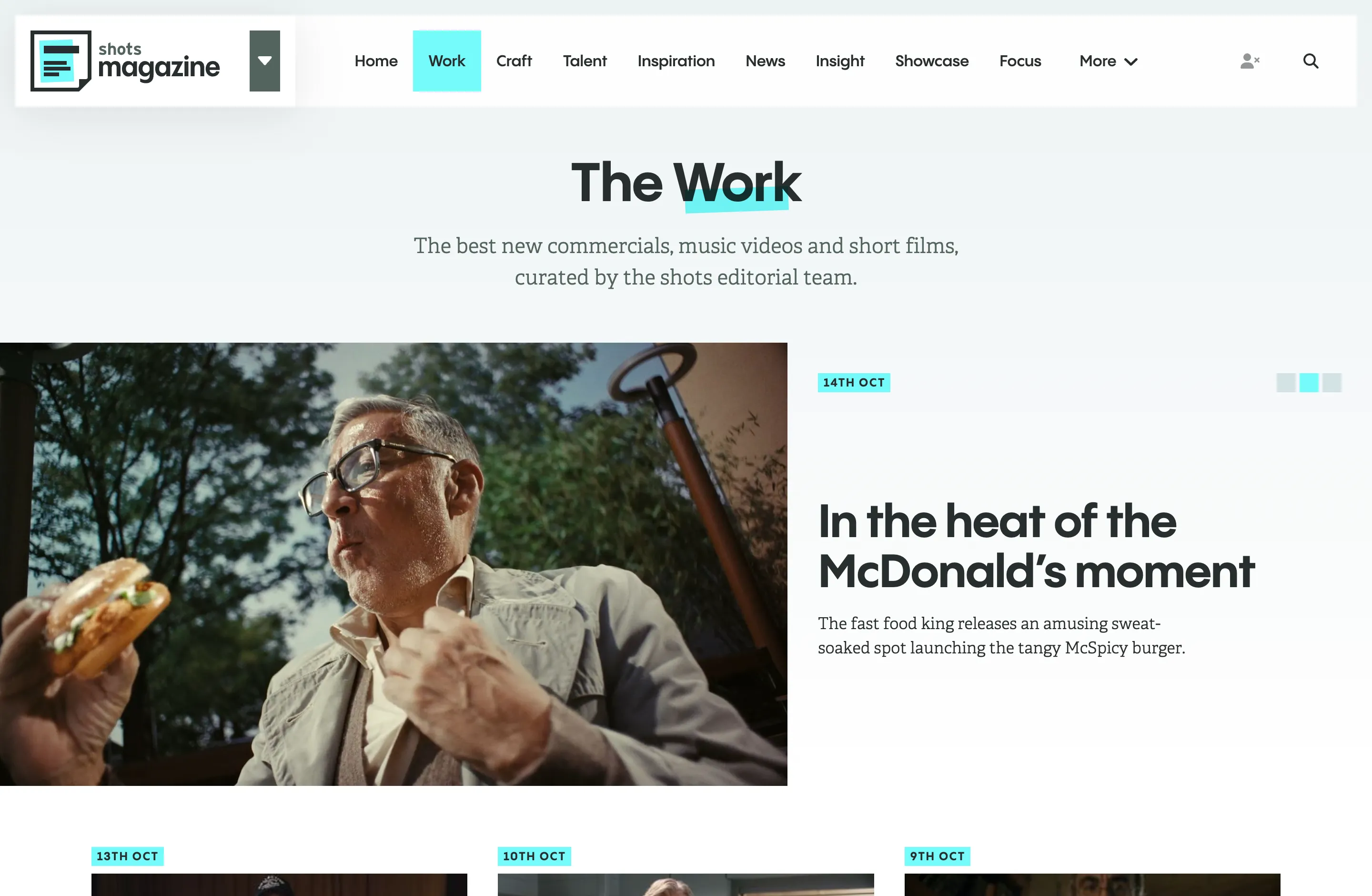 Each section of the site has it's own vibe